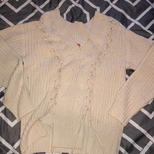 Over the shoulder sweater